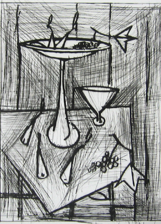 コンポート入れのある静物画 ｜絵画販売・購入.net｜版画・リトグラフ 
